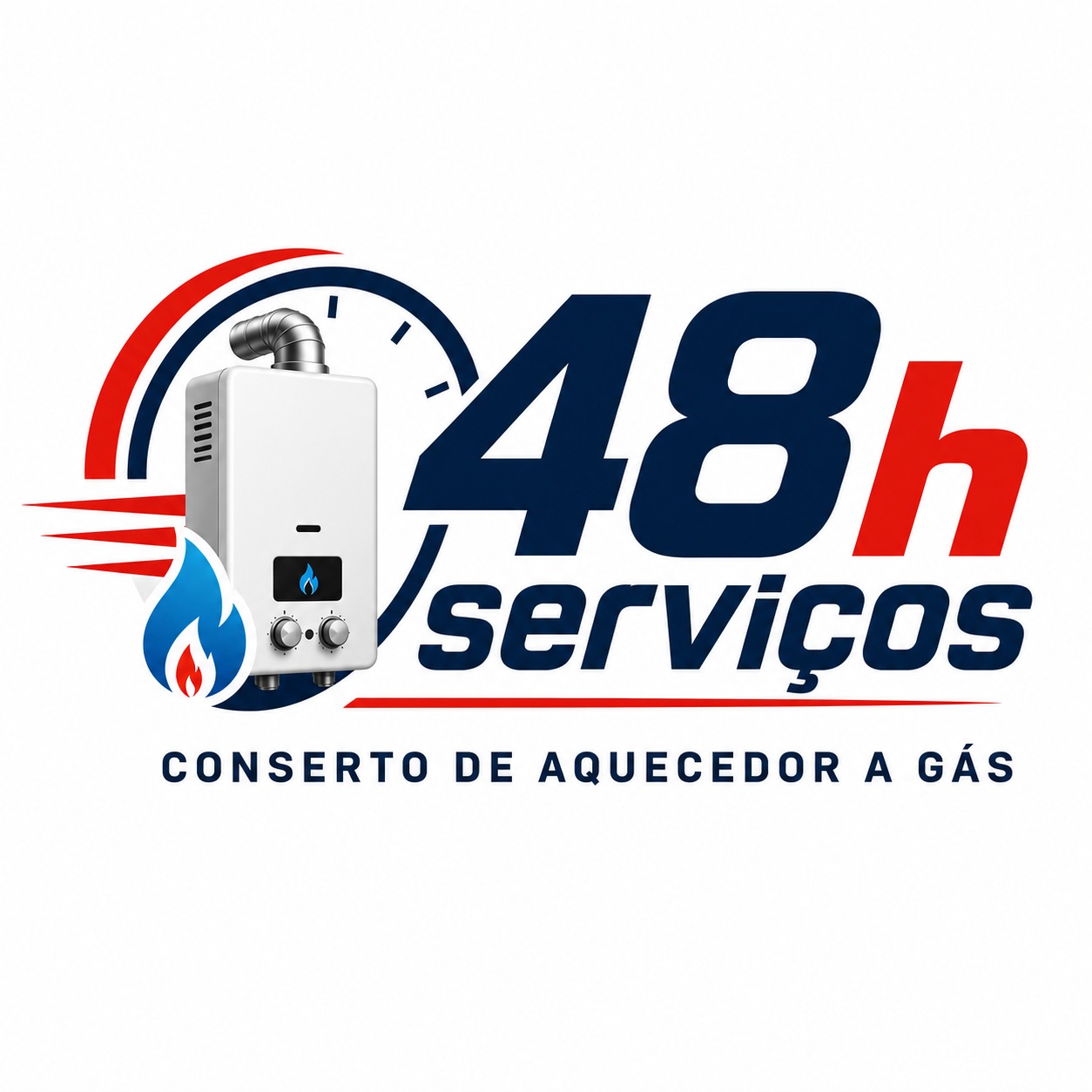 Logo 48h Serviços — conserto de aquecedor a gás